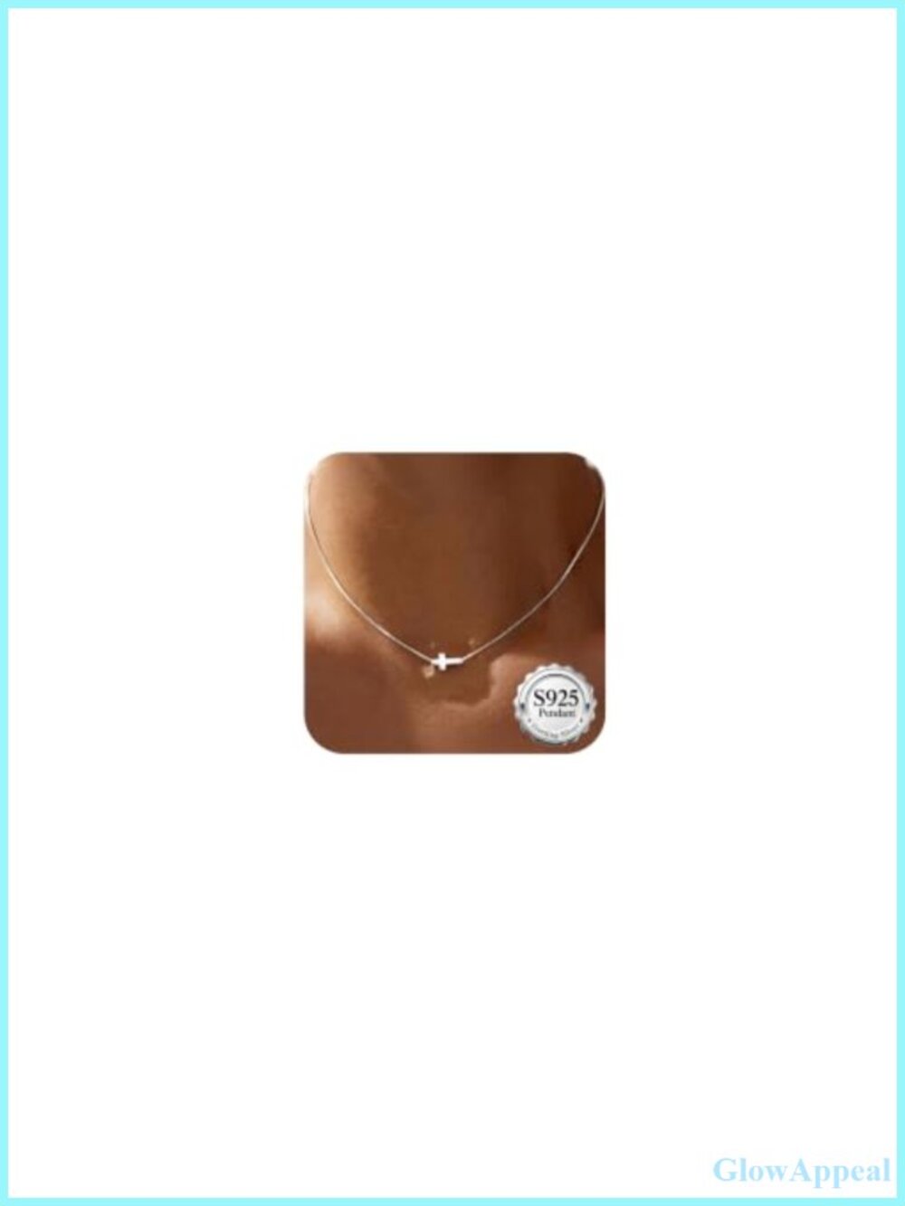 Sterling Silver Cross Necklace Small Pendant Women Adjustable Christian
